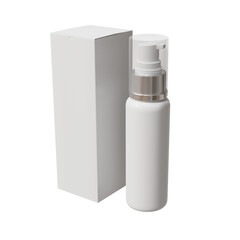 cosmetic bottle with transparent background, rendered in high quality, suitable for product and mockup
