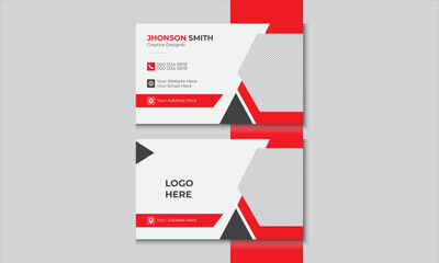 Creative Modern stylish minimalist corporate  clean layout horizontal professional business card design template