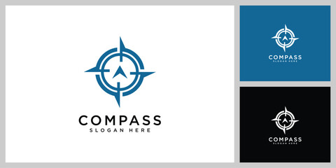 compass logo design vector template