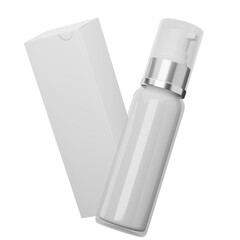 cosmetic bottle with transparent background, rendered in high quality, suitable for product and mockup