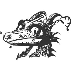 Ouroboros Dragon Vintage Illustration Vector