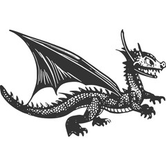 Ouroboros Dragon Vintage Illustration Vector