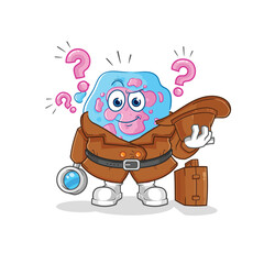 cell barber cartoon. cartoon mascot vector