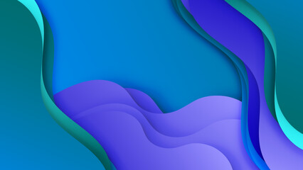 Obraz na płótnie Canvas Colorful wave curve vector background. Vibrant waves colorful curve vector background