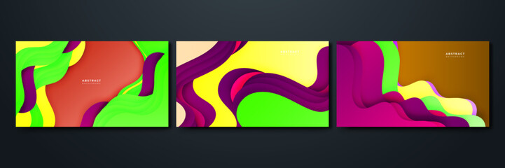 Colorful wave curve vector background. Vibrant waves colorful curve vector background