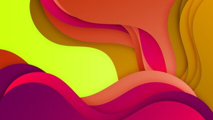 Colorful wave curve vector background. Vibrant waves colorful curve vector background