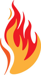 fire vector illustration isolated with separate background.