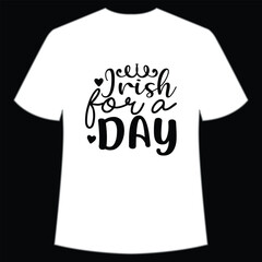 Irish for day St. Patrick's Day Shirt Print Template, Lucky Charms, Irish, everyone has a little luck Typography Design