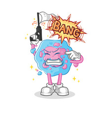 cell in the autumn. cartoon mascot vector