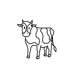 Cow Line Icon