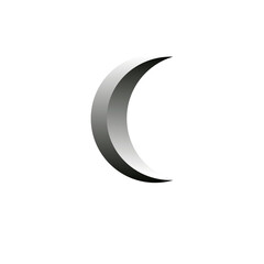 gradation color crescent moon. Suitable for the design of Islamic holidays or Ramadan