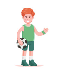 soccer player with the ball. playing football vector illustration