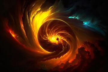 an abstract wallpaper featuring the graceful movement of solar wind against a serene nebula backdrop.
