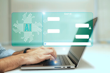 Live Chat Chatting on application Communication.