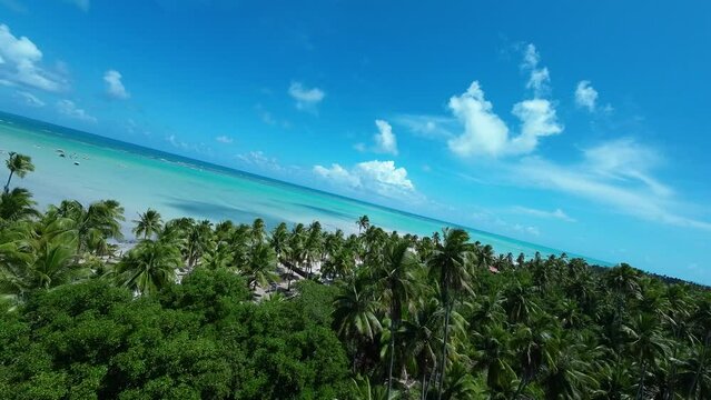 Antunes Beach At Maragogi In Alagoas Brazil. Tourism Landscape. Caribbean Background. Travel Scenery. Vacations Destinations. Seaside Scene. Antunes Beach At Maragogi In Alagoas Brazil. 