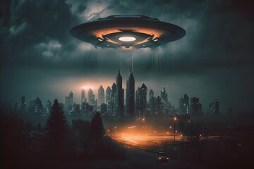 UFO above the city, Generative AI