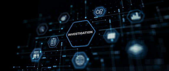 Investigation Business concept on abstract background