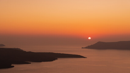view of a beautiful sunset from Fira