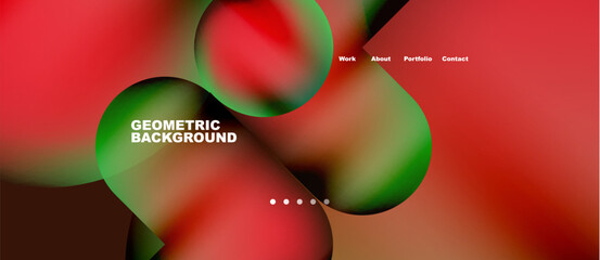 Round shapes and circles with liquid gradients