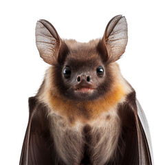bat face shot , isolated on transparent background cutout , generative ai
