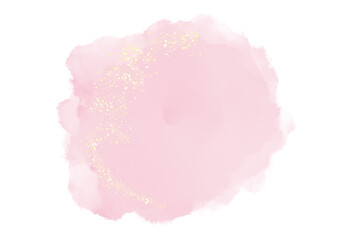 Fototapeta premium Abstract pink painted watercolor background texture, pastel watercolor design with digital painted for template