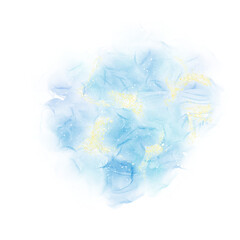 Abstract blue painted watercolor background texture, pastel watercolor design with digital painted for template