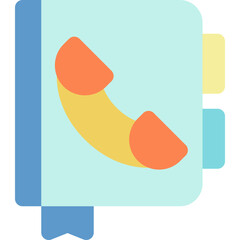 phone book flat icon