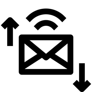 recommend clip art: E-mail black outline icon