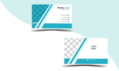 creative Modern business card design clean professional business card template.