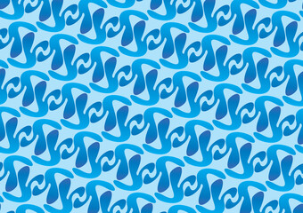 seamless pattern with blue and white waves