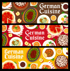 German cuisine restaurant food horizontal banners