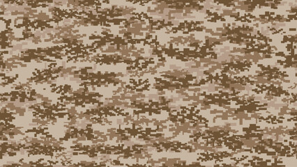 Pixel desert sand camouflage seamless pattern