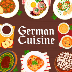 German cuisine dishes menu cover design template