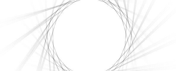 Abstract lines circle pattern illustration on white background.