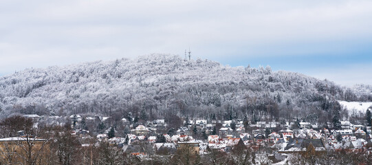 Fototapeta na wymiar Steinberg Goslar im Winter