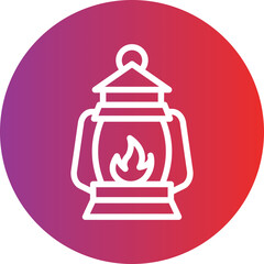 Vector Design Oil Lamp Icon Style