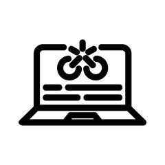 broken link icon or logo isolated sign symbol vector illustration - high quality black style vector icons
