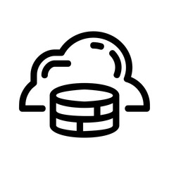 cloud data icon or logo isolated sign symbol vector illustration - high quality black style vector icons
