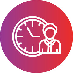 Vector Design Working Hours Icon Style