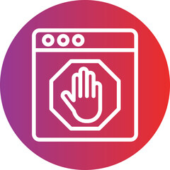 Obraz premium Vector Design AD Blocker Icon Style