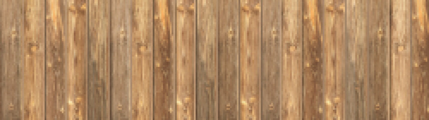 Realistic wooden background, panel texture with material structure for interior floor design. Rustic brown oak timber plank surface with hole. Dark aged stained woodwork illustration for carpentry.