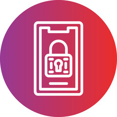 Vector Design Mobile Lock Icon Style