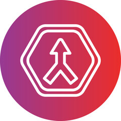 Vector Design Converging Road Icon Style