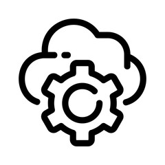 cloud services icon or logo isolated sign symbol vector illustration - high quality black style vector icons
