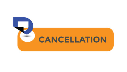cancellation button web banner templates. Vector Illustration

