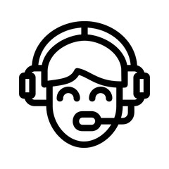 customer support icon or logo isolated sign symbol vector illustration - high quality black style vector icons
