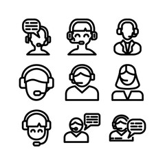 customer support icon or logo isolated sign symbol vector illustration - high quality black style vector icons
