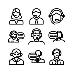 customer support icon or logo isolated sign symbol vector illustration - high quality black style vector icons
