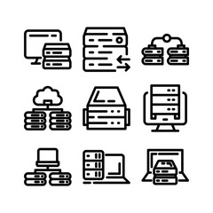 database icon or logo isolated sign symbol vector illustration - high quality black style vector icons
