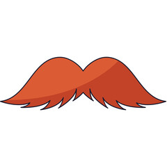 Moustache St Patrick Color 2D Illustration